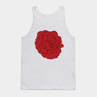 Cute Red Flower Tank Top